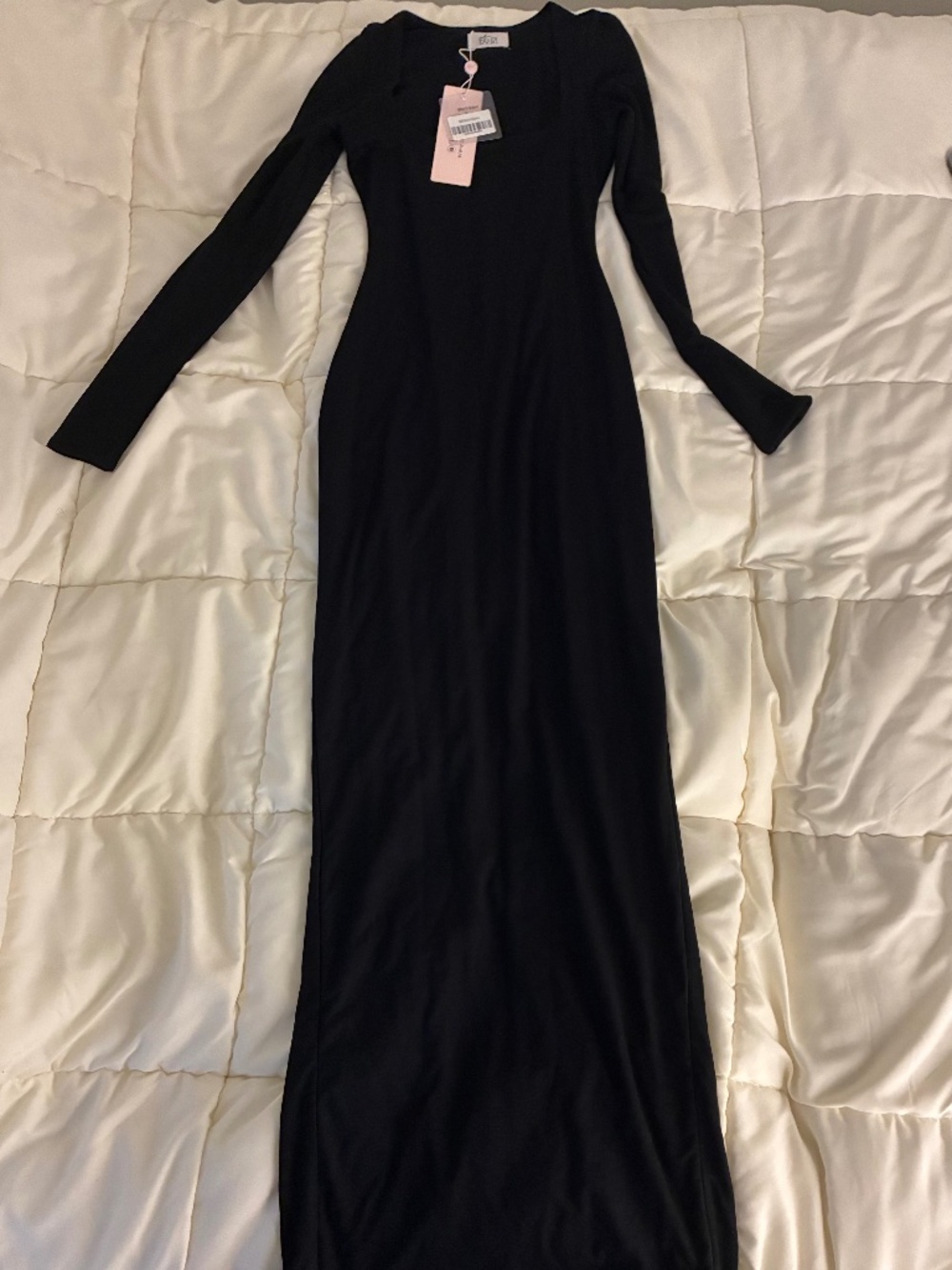 NWT Black Oh Polly Lux modal Square neck Maxi dress. Size 2